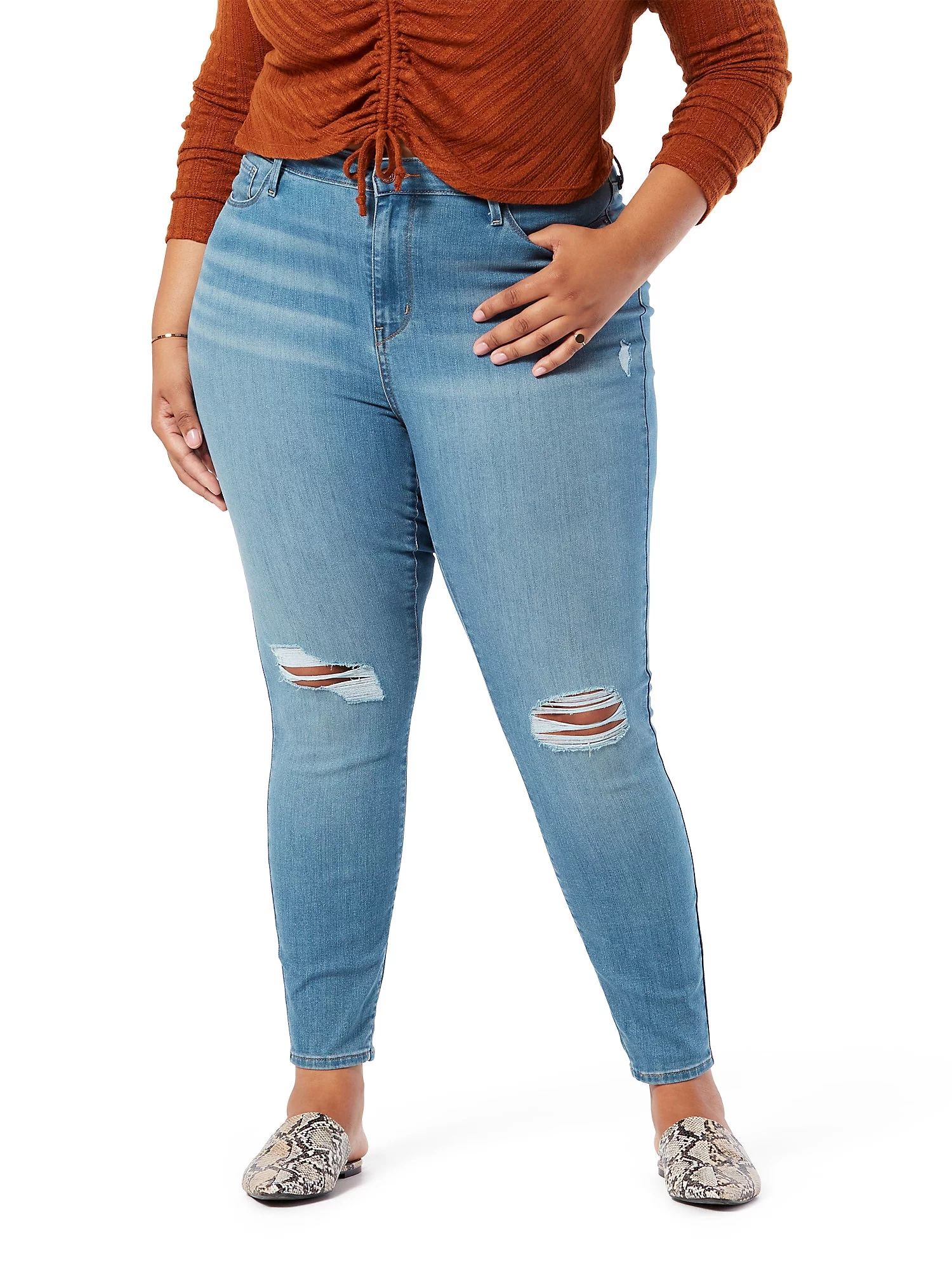 Signature by Levi Strauss & Co. Women's Plus High Rise Skinny Jeans | Walmart (US)