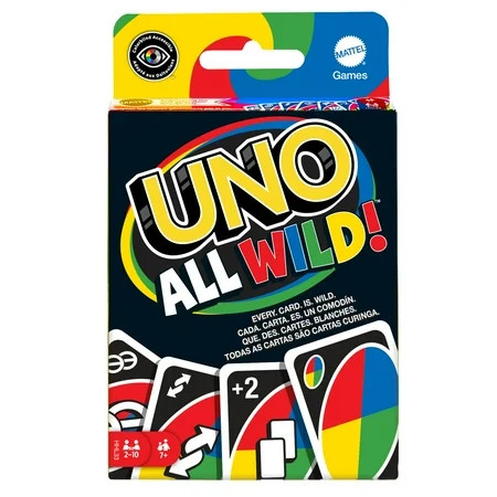 UNO All Wild Card Game for Family Night, No Matching Colors or Numbers Because All Cards Are Wild | Walmart (US)
