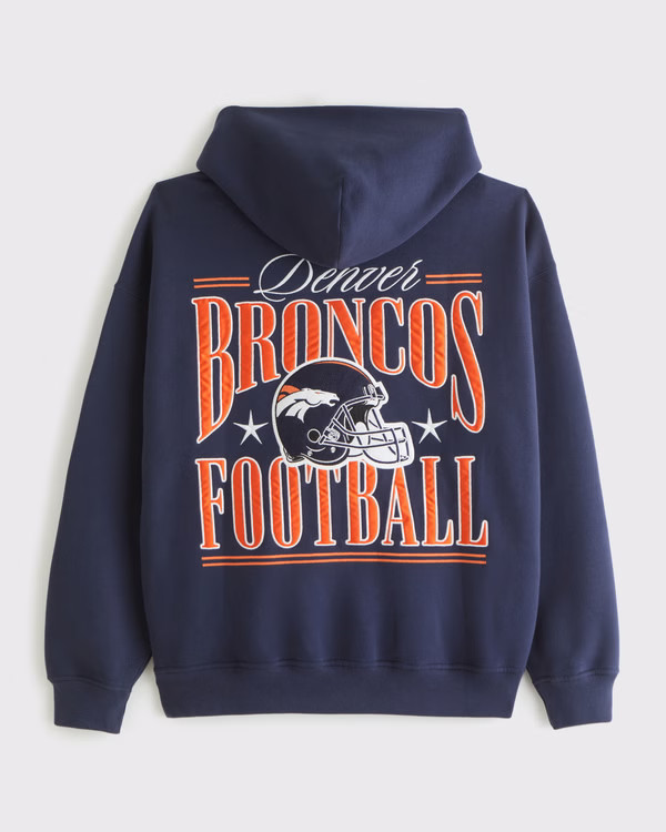 Men's Denver Broncos Graphic Popover Hoodie | Men's Tops | Abercrombie.com | Abercrombie & Fitch (US)