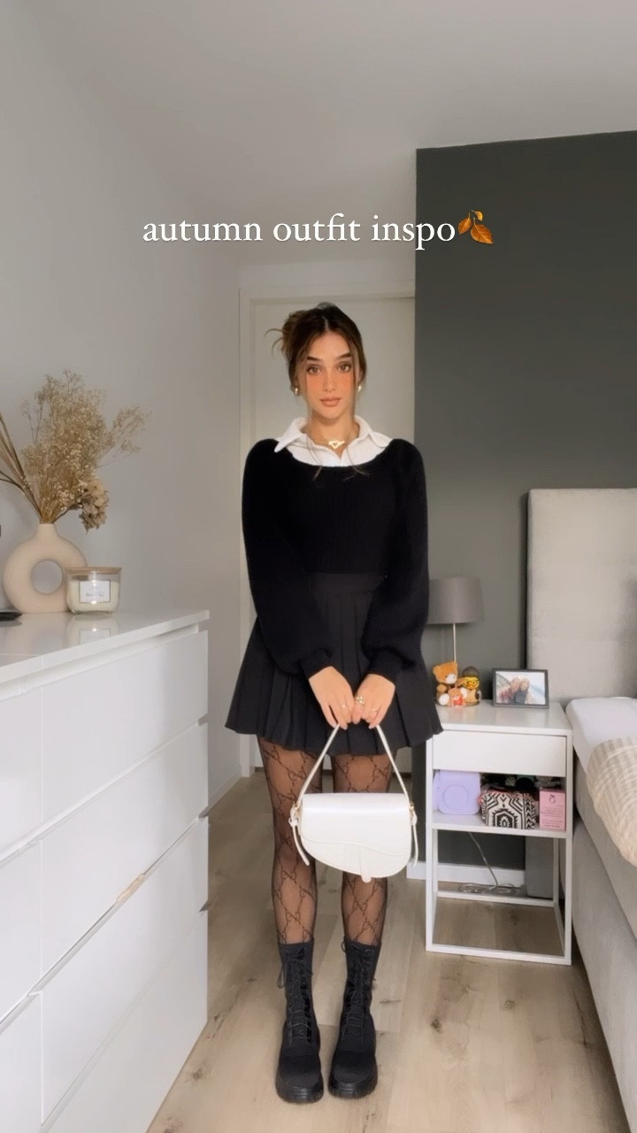 3 Stylish Fall/Autumn Outfits 🍂💕🛍️at checkout Shein code: sweetinstabella15

Puff sleeve black sweater, crop button down shirt, black pleated skirt, creme shoulder bag, black pattern tights, black chunky ankle boots, wide leg black pants, white v neck oversized sweater, headphones, pink flower pattern tote bag, split black skirt, nude tights, brown polo neck sweater, fake suede black knee high boots. 

- autumnoutfitinspo 
- ootdguide 
- autumnoutfits 
- tightsoutfit 
- falloutfitinspo 
- falloutfitideas 
- autumnvibes 
- fallfashion 
- oversized outfit fall 
- preppy outfit 
- pleated skirt
- boots outfit 



#LTKstyletip #LTKeurope #LTKVideo