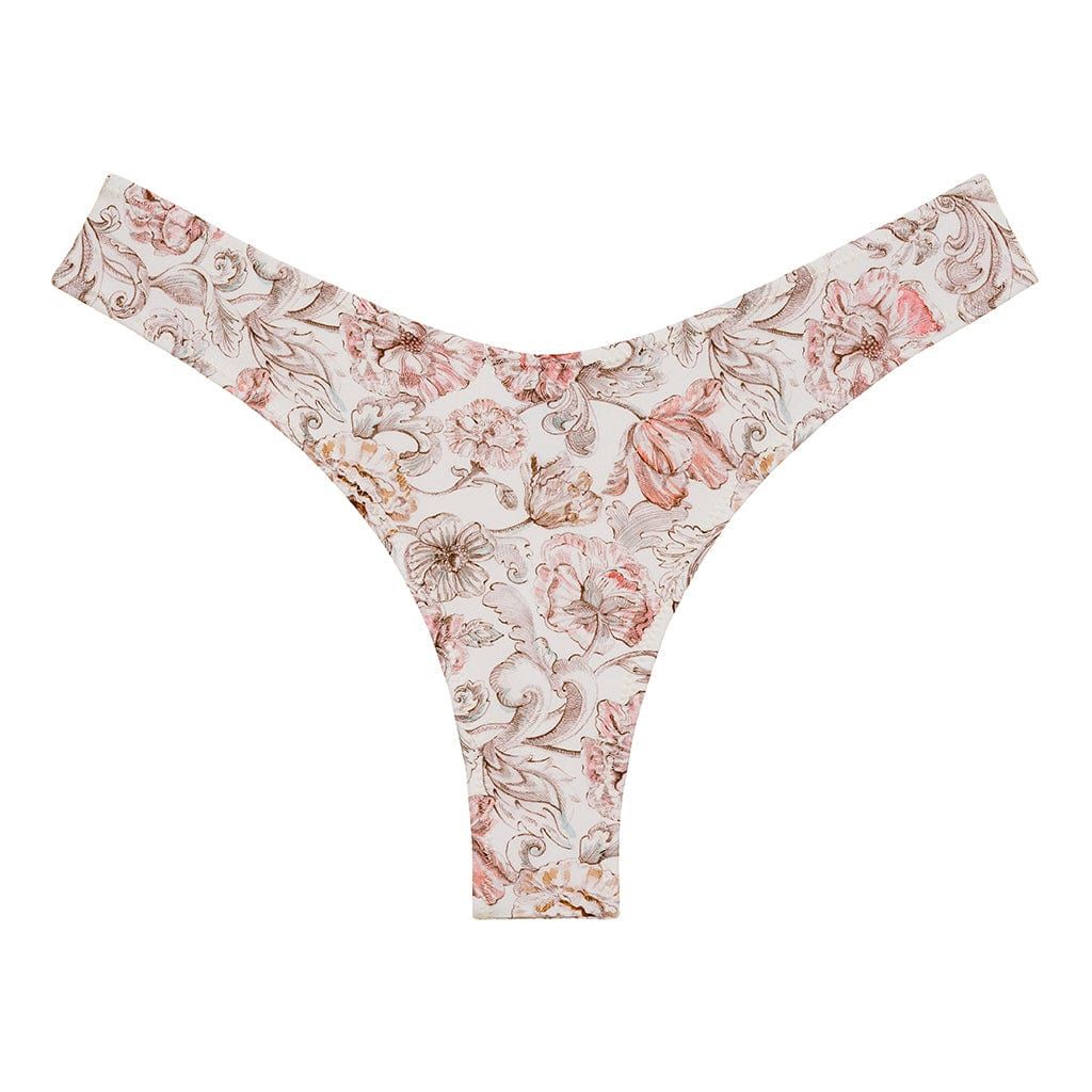 Venecia Floral Added Coverage Lulu (Zig-Zag Stitch) Bikini Bottom | Montce
