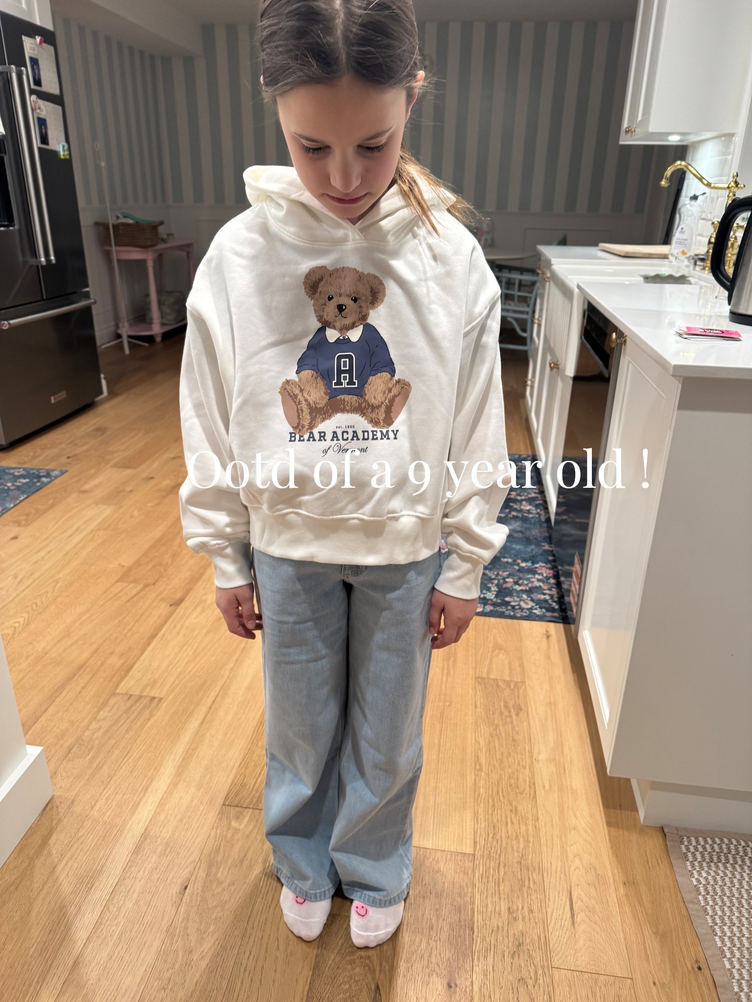 My 9 year olds outfit of the day today !  She hates wearing jeans but she picked these out and actually wore them today !  

#LTKfamily #LTKwinter #LTKkids