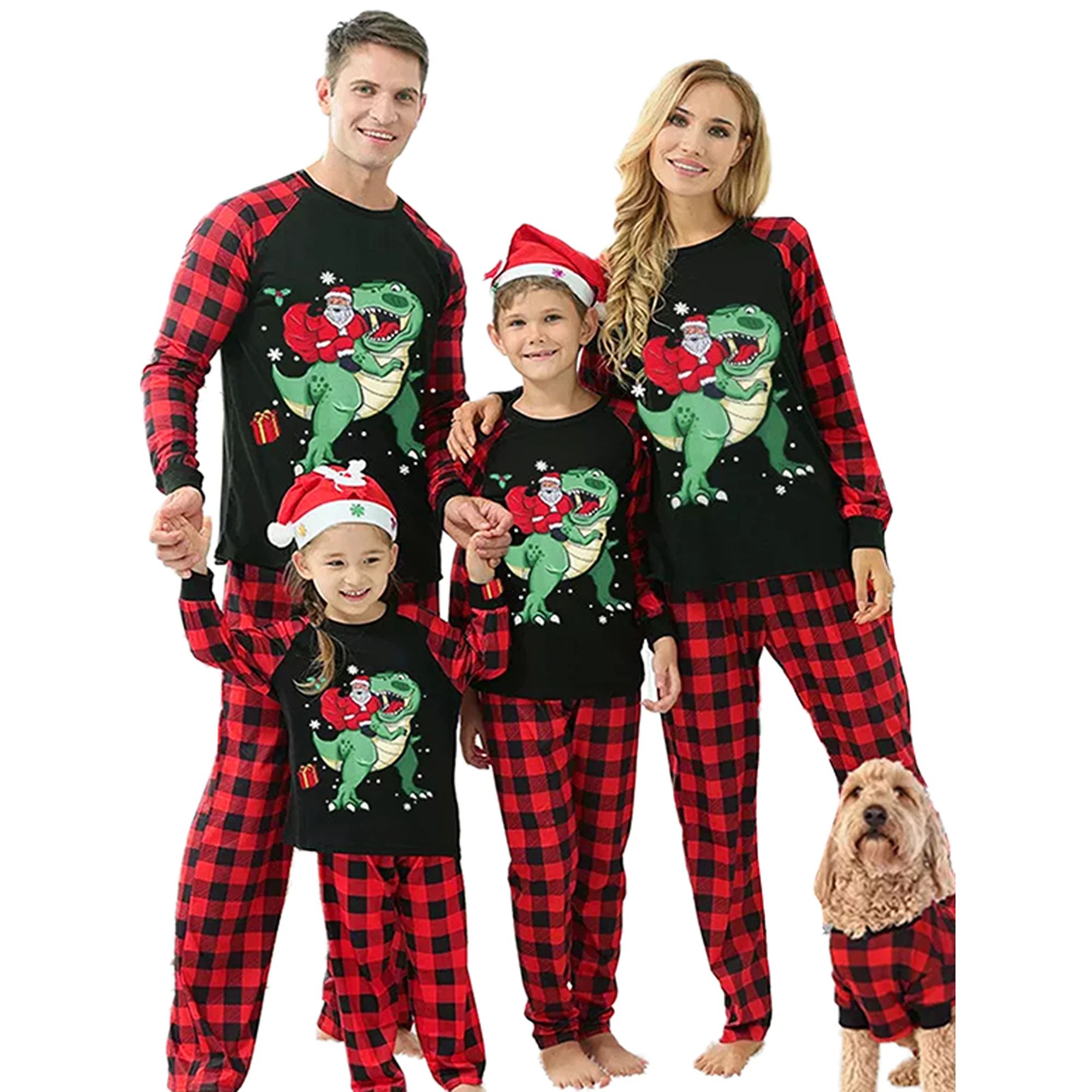 Christmas Family Matching Clothes Outfits for Couples Dog Owner Long Sleeve T-Shirt  Casual Trous... | Walmart (US)