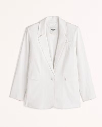 Linen-Blend Blazer | Abercrombie & Fitch (US)