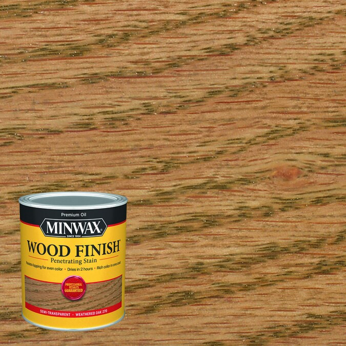 Minwax Wood Finish Oil-Based Oil-Based Weathered Oak Interior Stain (1-Quart) | Lowe's