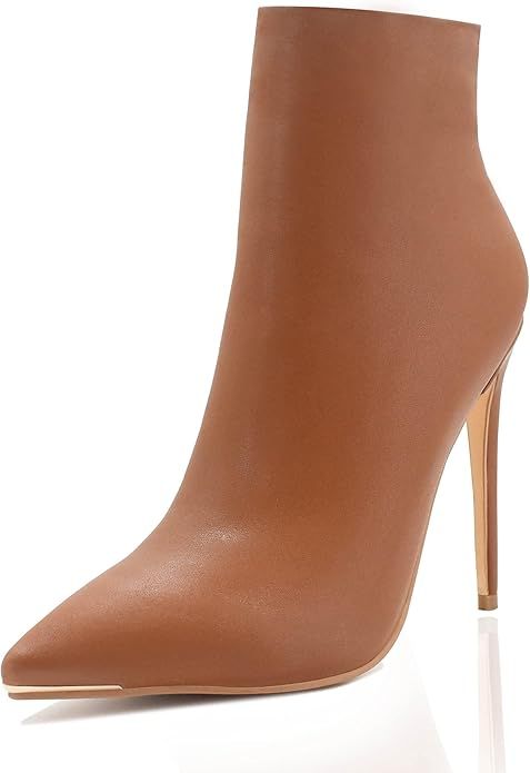 AUROTTI Pointed Toe Stiletto Booties for Women, Chic Ankle Boots | Amazon (US)