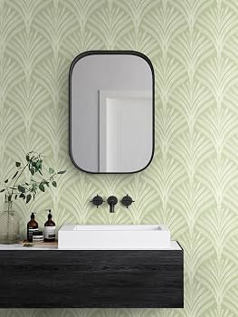 Hopepak 16.1''x394'' Peel and Stick Wallpaper Green Leaf Boho Geometric Contact Paper Removable S... | Amazon (US)