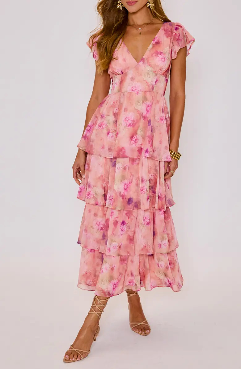 Andie Floral Print Tiered Ruffle Maxi Dress | Nordstrom