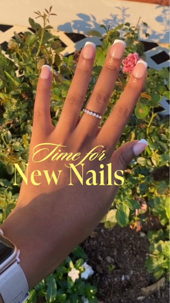 Short Square French Tip Press On Nails

#LTKBeauty #LTKselfcare