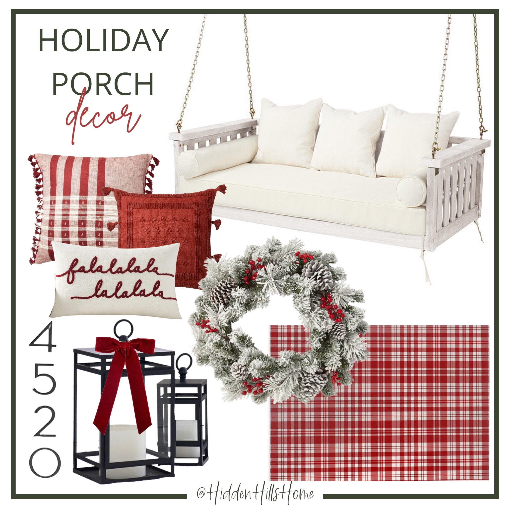 Christmas, Christmas Porch Decor, Home Decor, holiday front porch decor, Christmas doormat, Bed swing, Christmas pillows, Holiday front porch #Christmas #holiday #porch #homedecor

#LTKHoliday #LTKhome #LTKsalealert