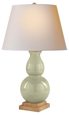 Gourd Form Small Table Lamp, Celadon Crackle | One Kings Lane