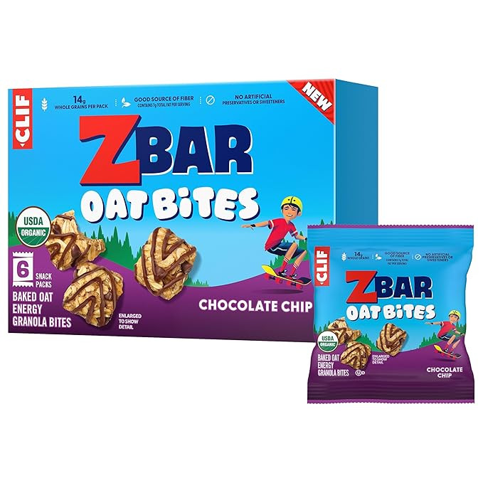 Zbar Oat Bites - Chocolate Chip - Baked Oat Energy Granola Bites - USDA Organic Snacks for Kids -... | Amazon (US)