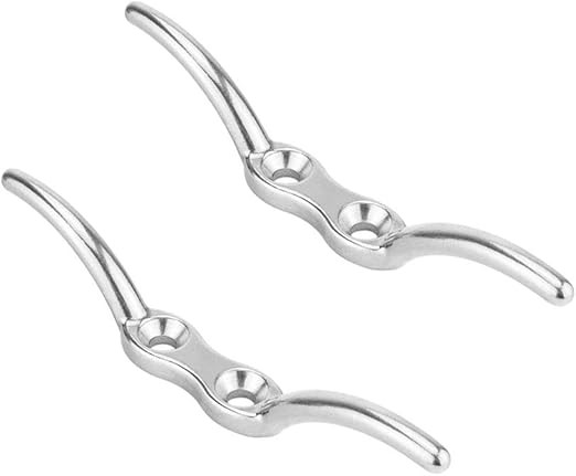 JINXM 2pcs 6in Blind Cord Cleat Rope Cleat Hook Marine Stainless Steel Flagpole Rope Cleat Hook B... | Amazon (UK)