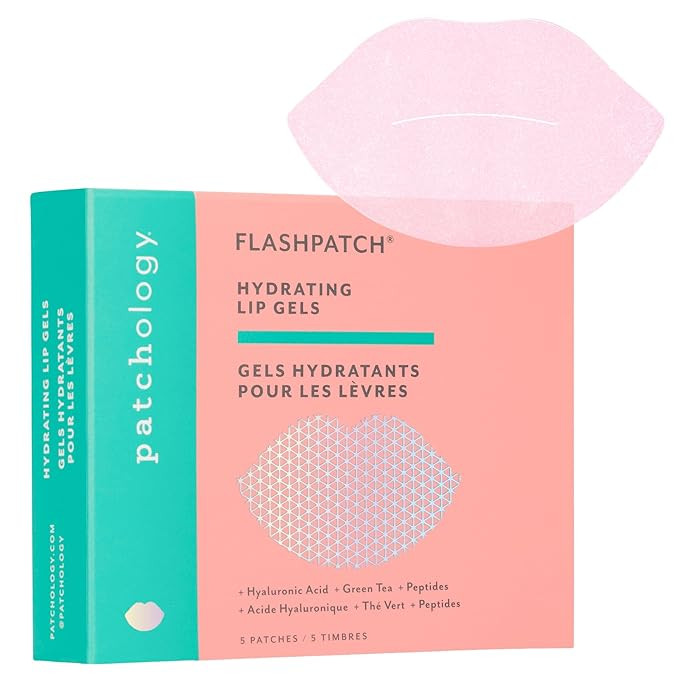 Patchology FlashPatch Hydrating Lip Mask Gels with Hyaluronic Acid, Green Tea & Peptides – Ultr... | Amazon (US)