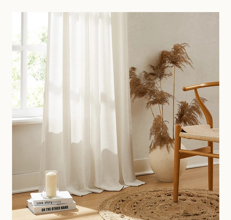 Cotton Linen Semi Sheer Curtains | Curtarra