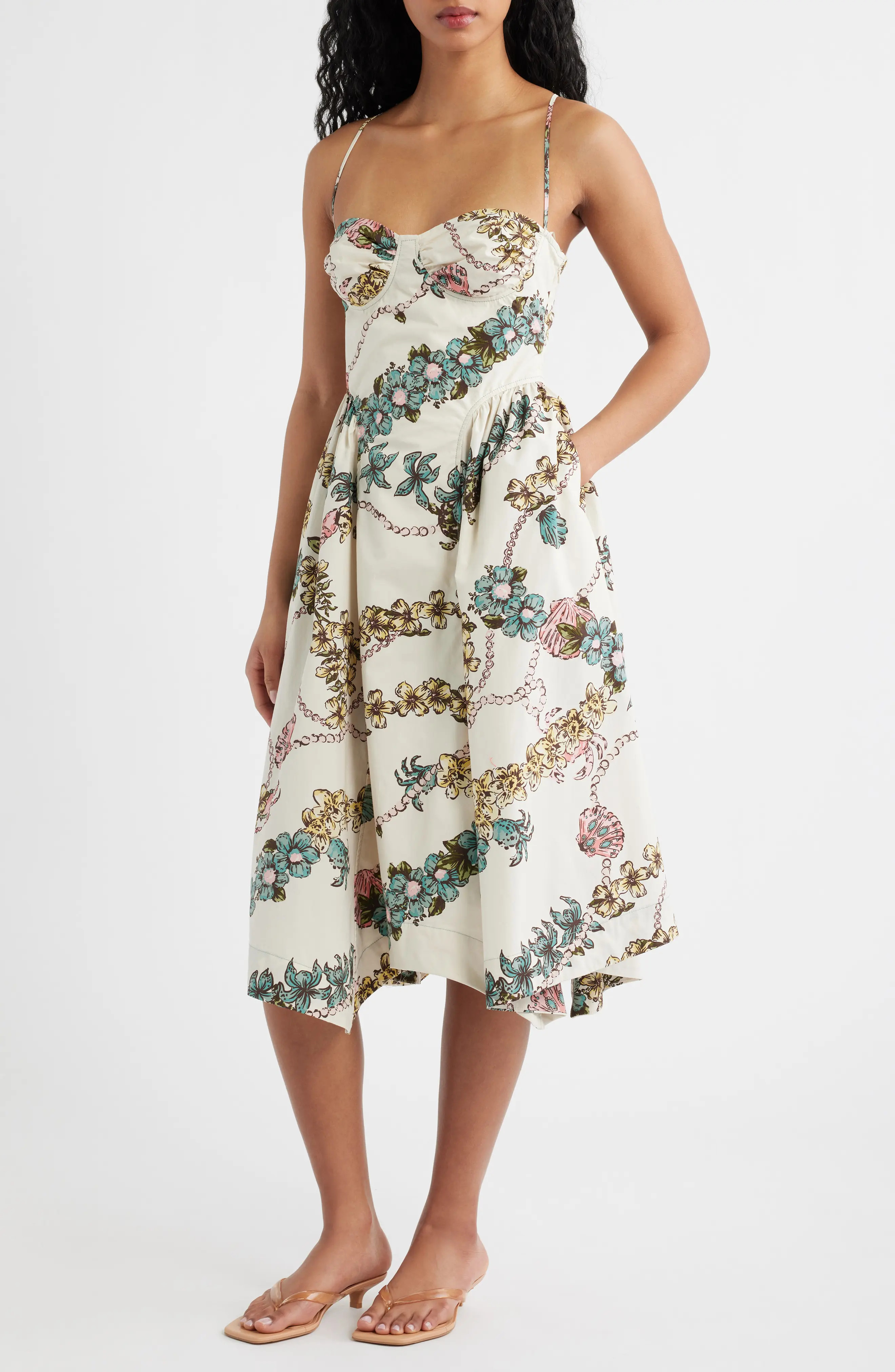 Free People Cherish Cotton Dress in Ivory Combo at Nordstrom Rack, Size 12 | Nordstrom Rack