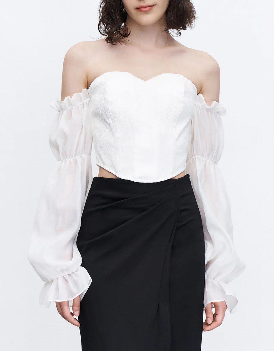 Off Shoulder Crop Top | Urban Revivo