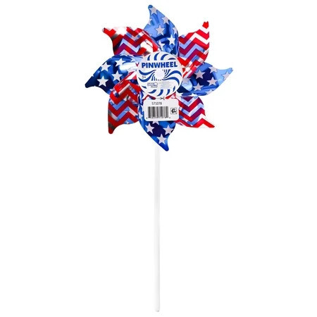 Patriotic Pinwheel – 11 Inch Red, White & Blue Spinning Toy for 4th of July, Backyard Parties, Parades, and Outdoor Play, Receive 1 | Walmart (US)