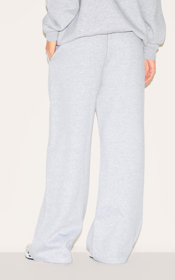 Grey Marl Cherry Print Oversized Wide Leg Sweatpants | PrettyLittleThing US