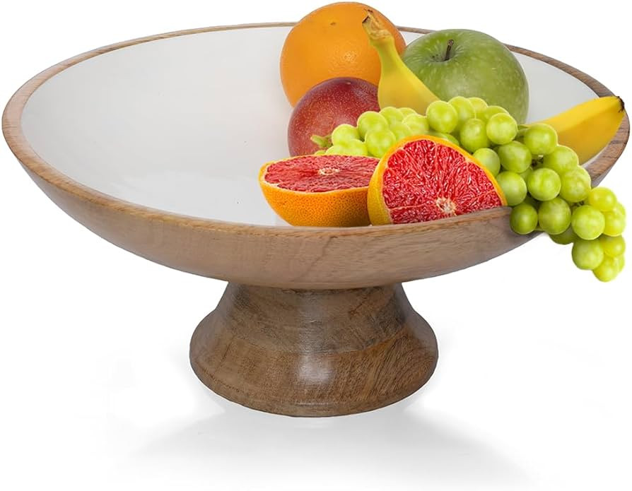 Folkulture Wooden Fruit Bowl for Kitchen Counter, 12 Inch Decorative Bowl or Eco Friendly Table C... | Amazon (US)