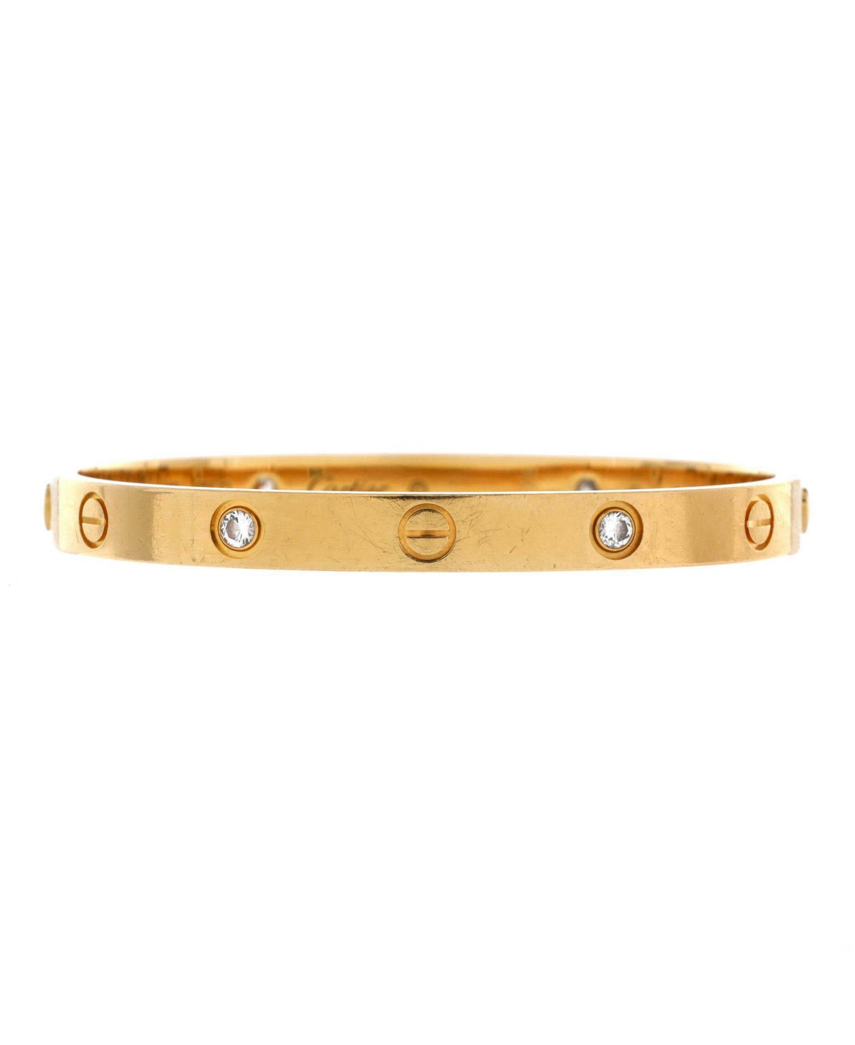 Pre-Owned Cartier Love 4 Diamond Bracelet - 18k yellow gold | Macy's