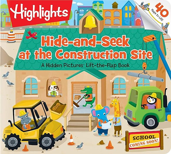 Hide-and-Seek at the Construction Site: A Hidden Pictures Lift-the-Flap Board Book, Interactive S... | Amazon (US)