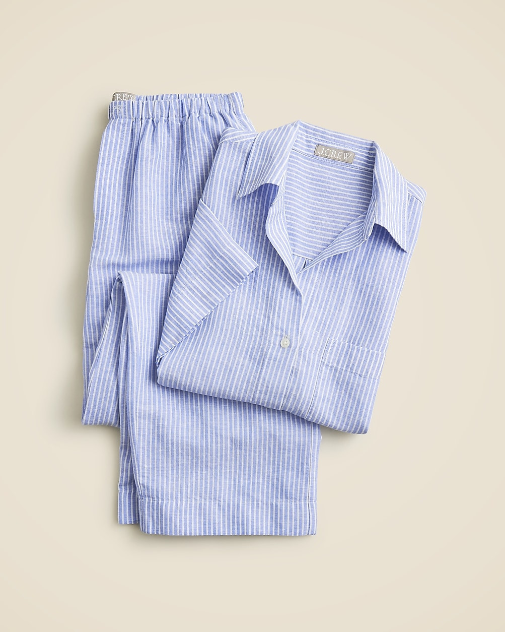 Linen-cotton blend pajama pant set | J. Crew US