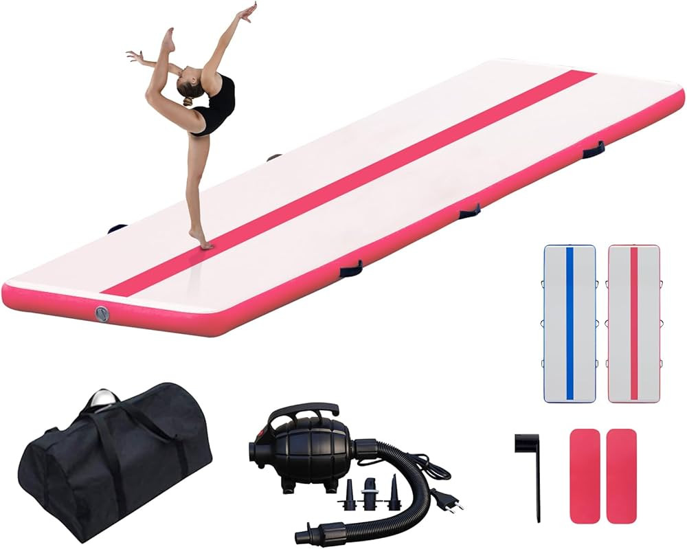 FunWater 10ft Inflatable Gymnastics Mat, Training Mats 4 inches Thick, Gymnastic Tumbling Tracks ... | Amazon (US)
