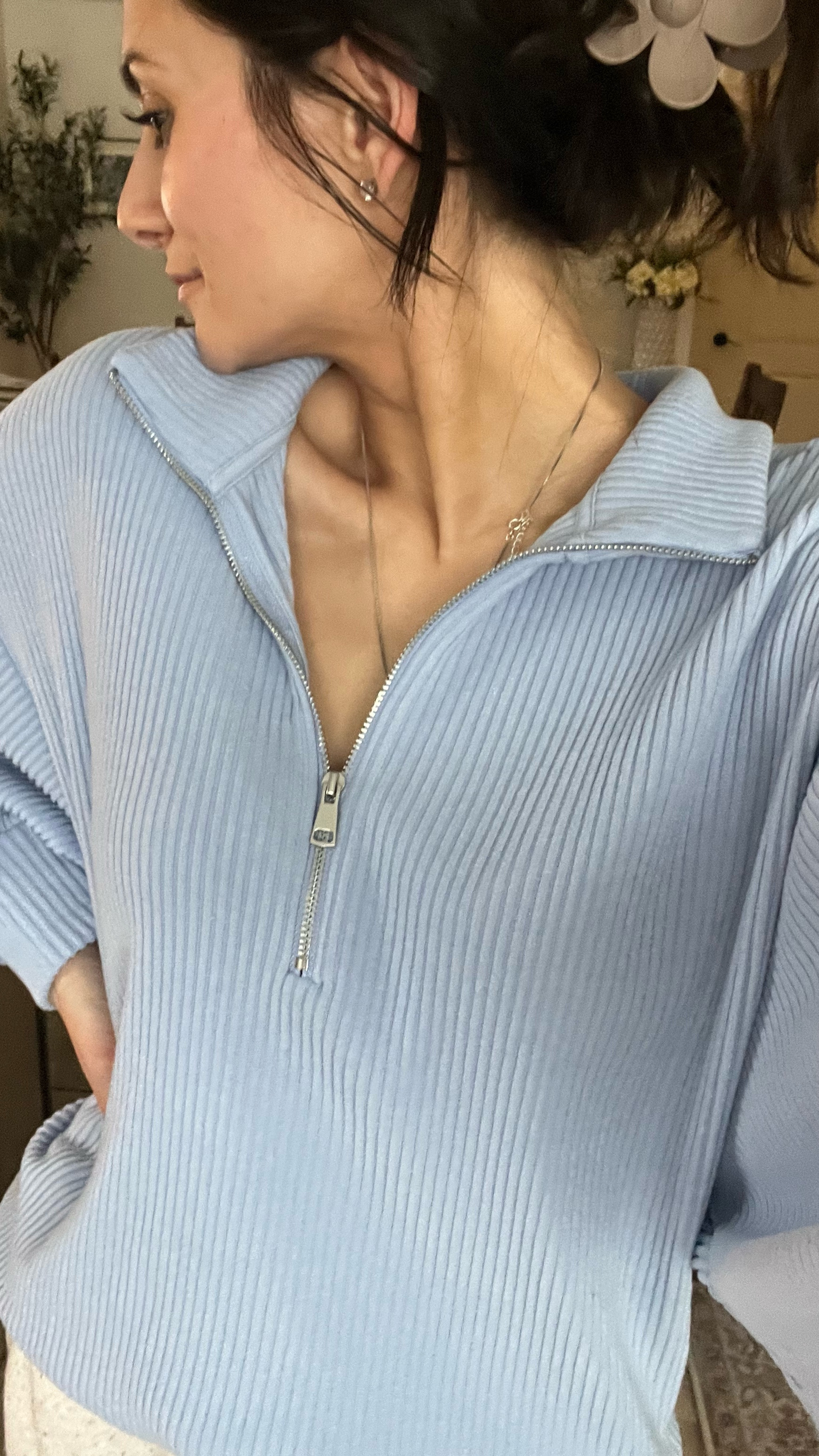 You haveeee got to grab this clearance ribbed set! SO cozy & it’s the prettiest periwinkle color! 