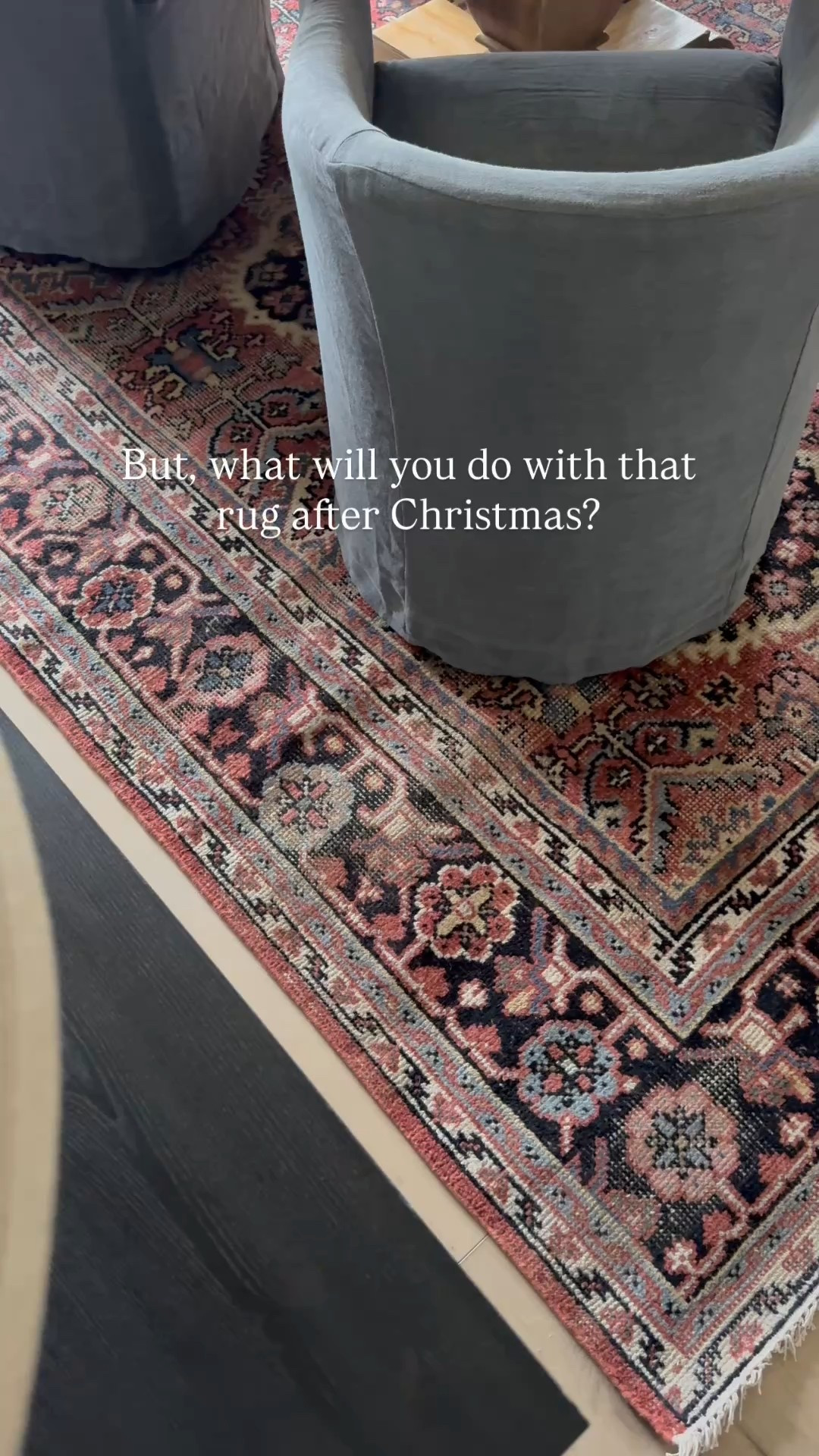 Chairs are the Ziki Dining Chair in Black Pepper from Sixpenny
Dining room in January,
Early spring dining room ideas, red rug 

#LTKHome #LTKFindsUnder100