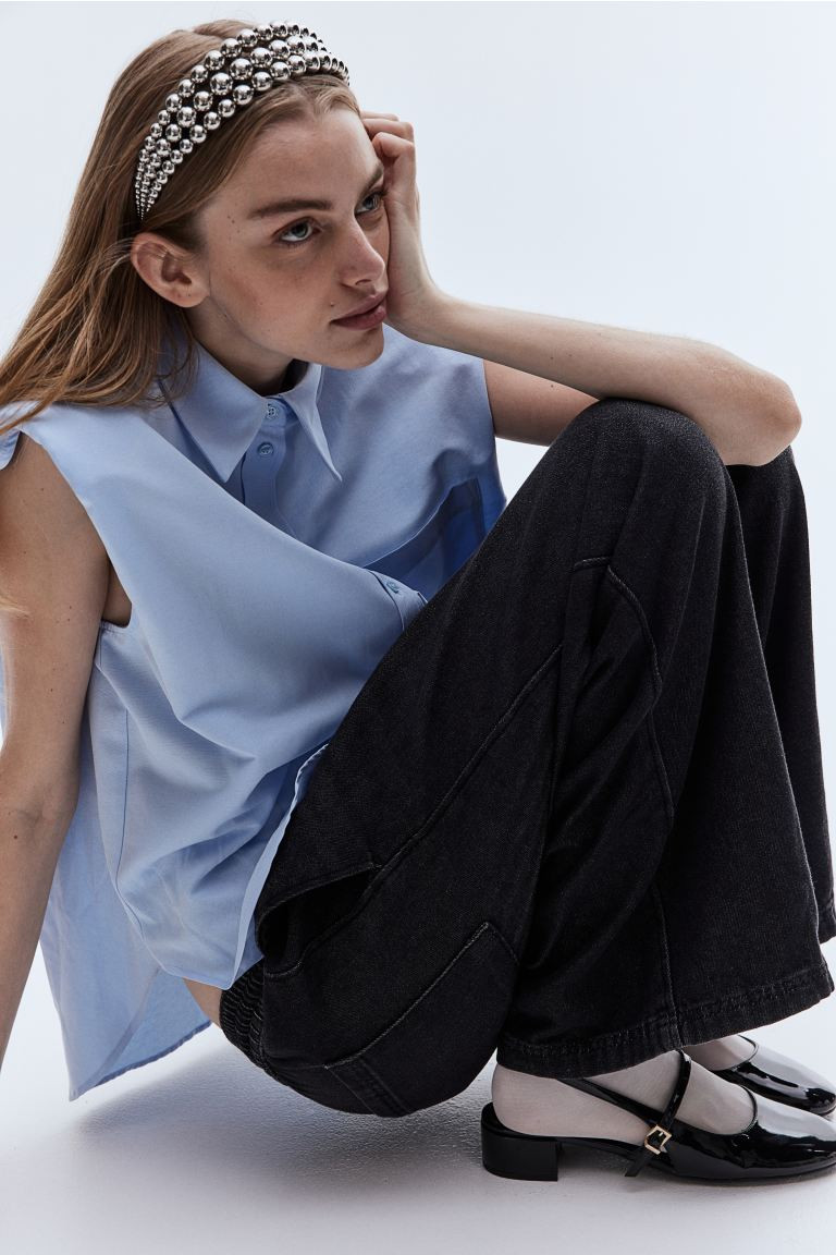 Denim pull-on trousers | H&M (UK, MY, IN, SG, PH, TW, HK)