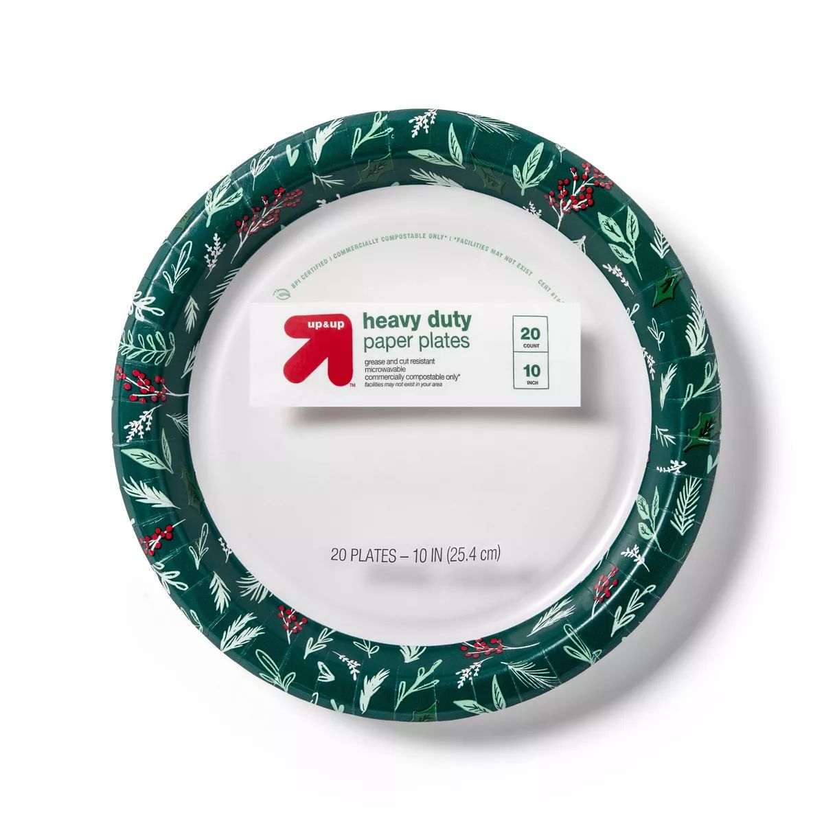 Holiday Disposable Dinnerware Plate 10" - Botanical - 20ct - up & up™ | Target