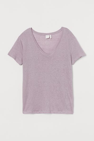 Linen T-shirt | H&M (UK, MY, IN, SG, PH, TW, HK)