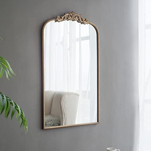A&B Home Arched Vertical Mirror-Wall Mirror with Metal Gold Frame, 24" x 42" Large Arch Mirror for B | Amazon (US)