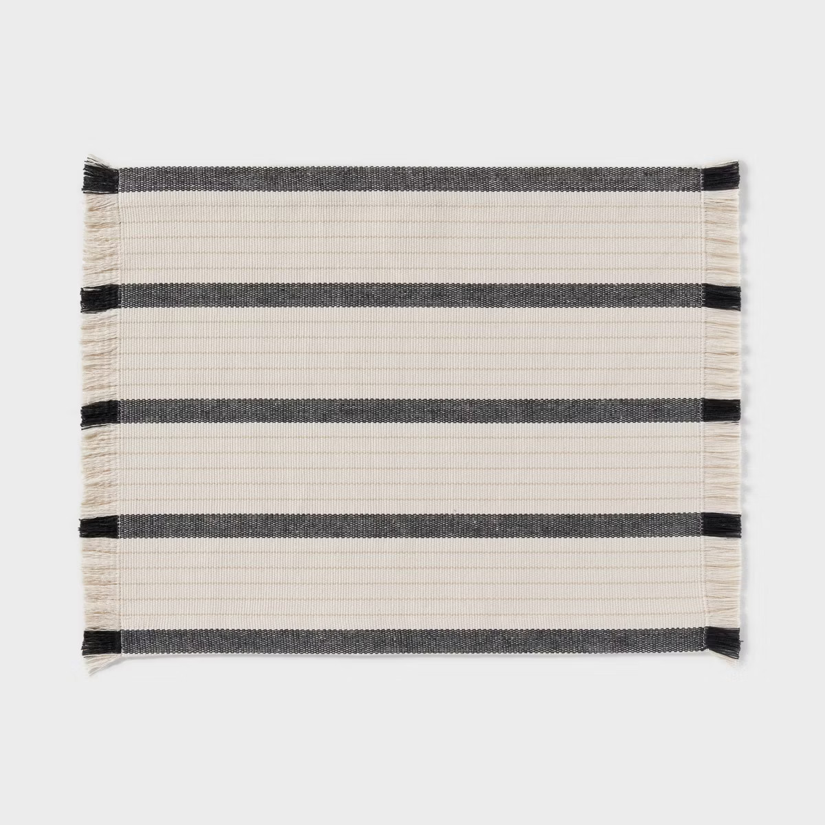 14"x19" 2pk Placemats with Modern Striped Black - Threshold™ | Target