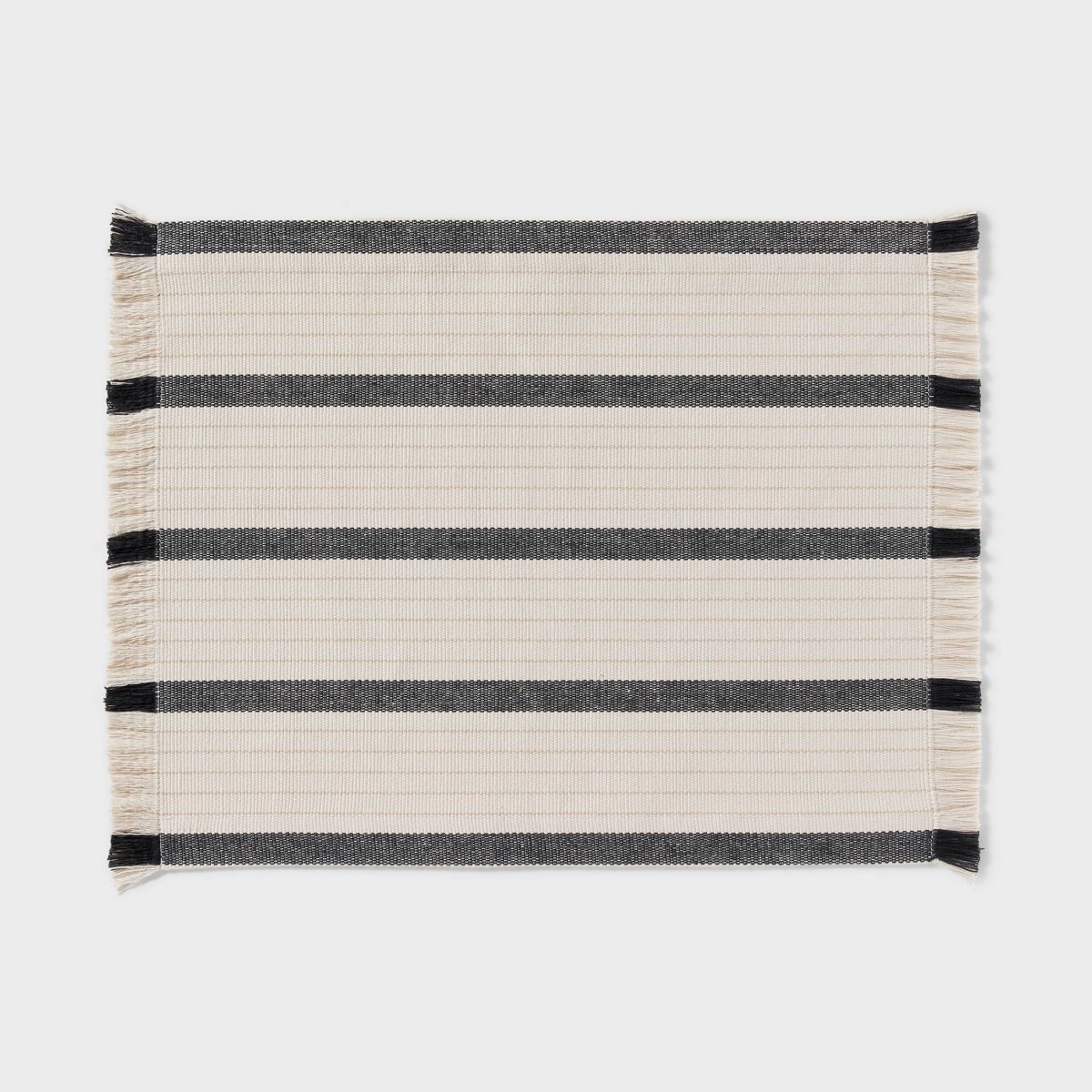 14"x19" 2pk Placemats with Modern Striped Black - Threshold™ | Target