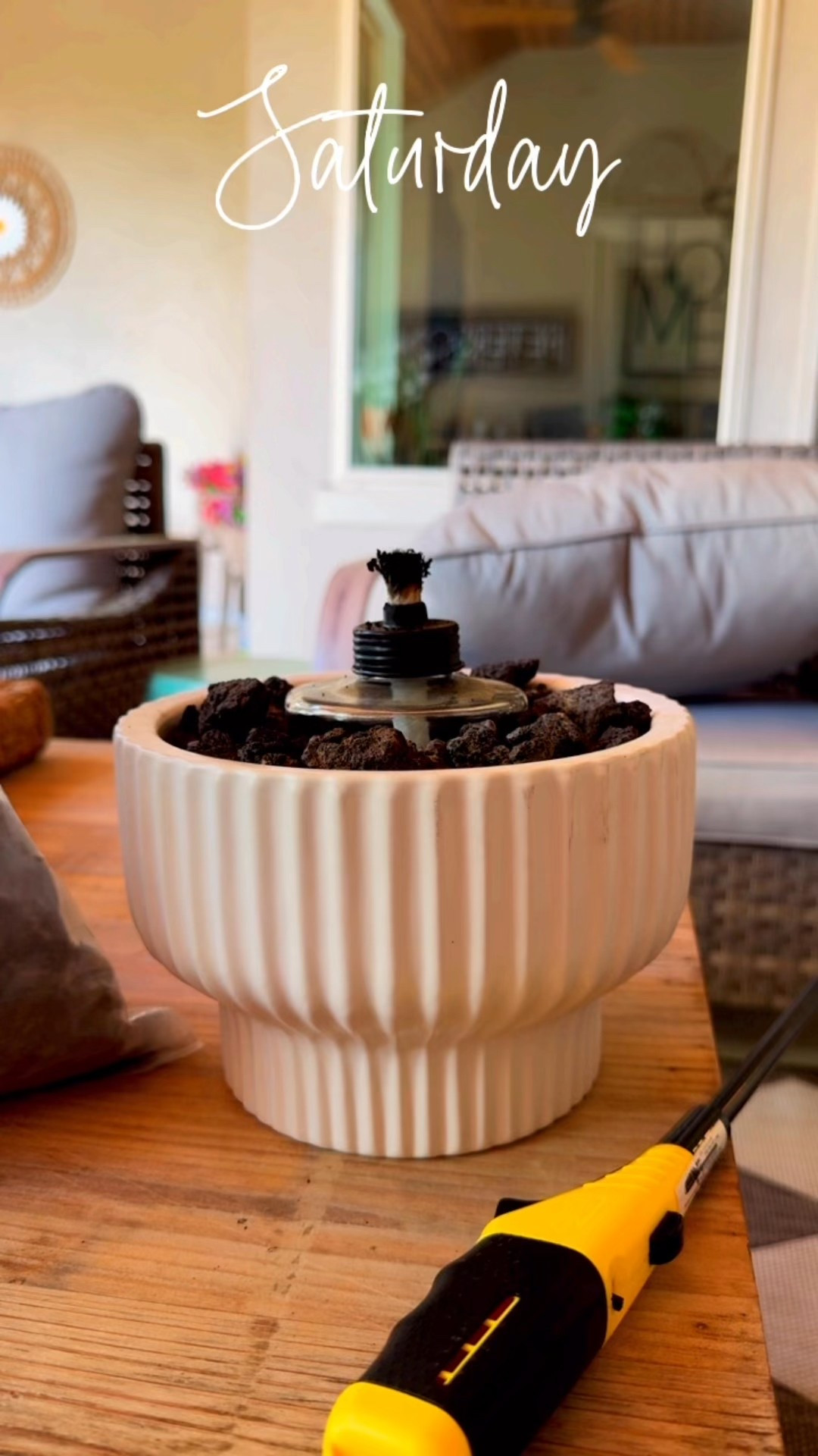 Super easy DIY table top firepit!