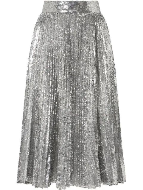 sequin-embellished flared skirt | Farfetch (US)