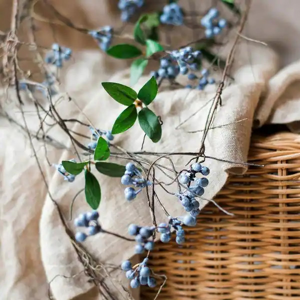 RusticReach Artificial Wild Blueberry Hanging Vine 43" Long | Bed Bath & Beyond