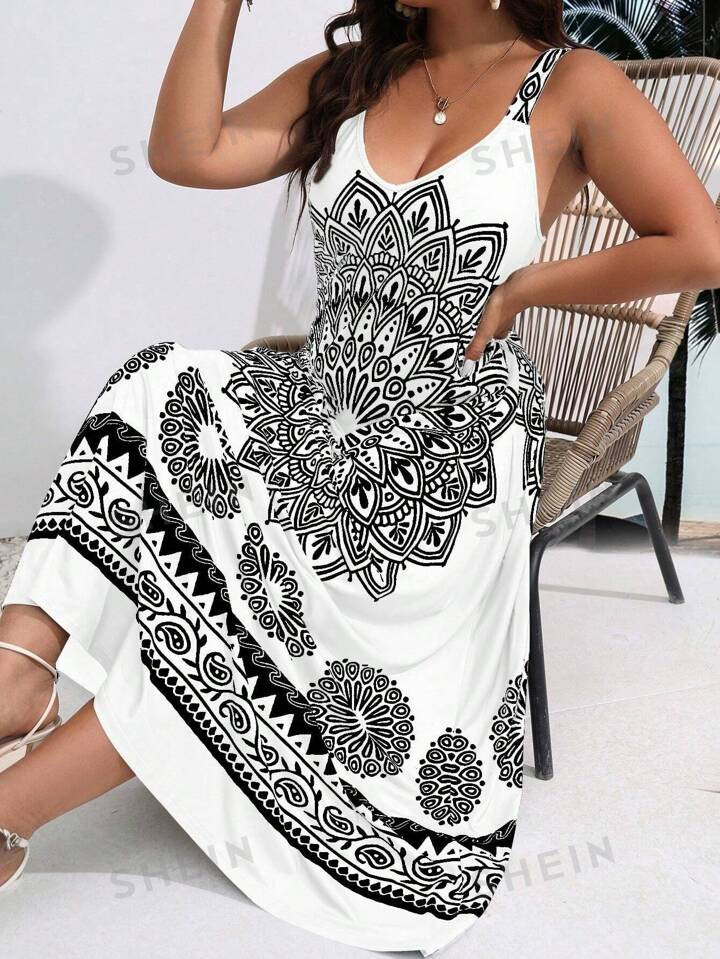 8SHEIN LUNE Plus Floral Print Cold Shoulder Dress400+ sold recentlyGBP£12.77-27% | SHEIN