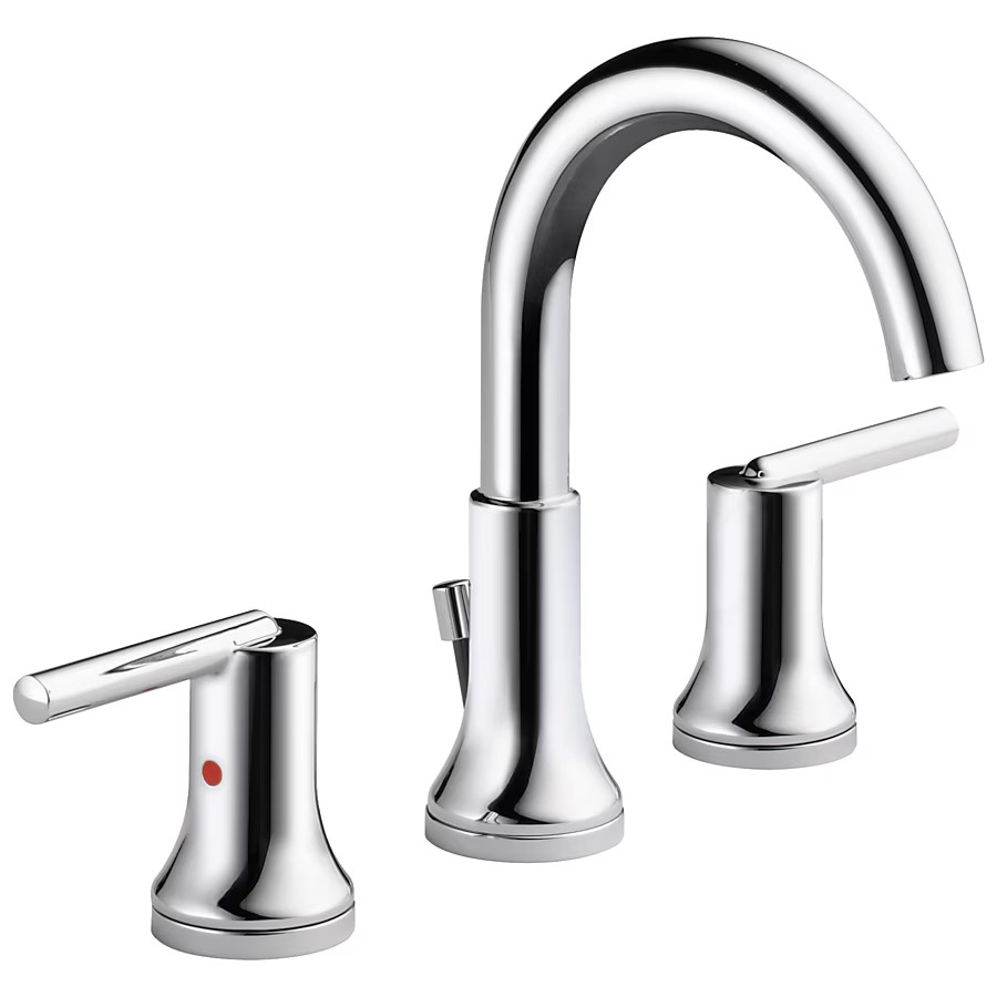 Delta Trinsic Chrome Widespread 2-handle WaterSense Mid-arc Residential Handle Bathroom Sink Fauc... | Lowe's