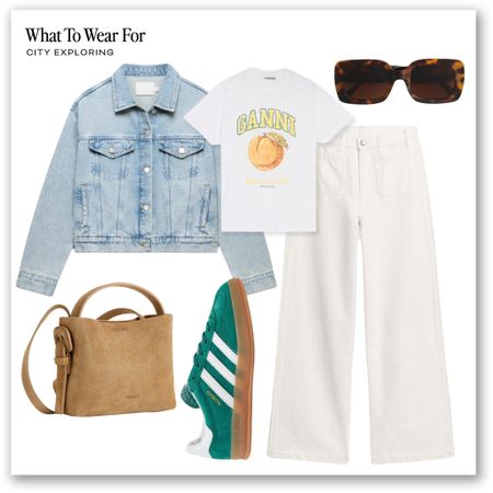 Styling a denim jacket for spring 

White jeans, high street outfit, adidas spezials, suede bag, cropped jackets, green sneakers 

#LTKstyletip #LTKeurope #LTKSeasonal