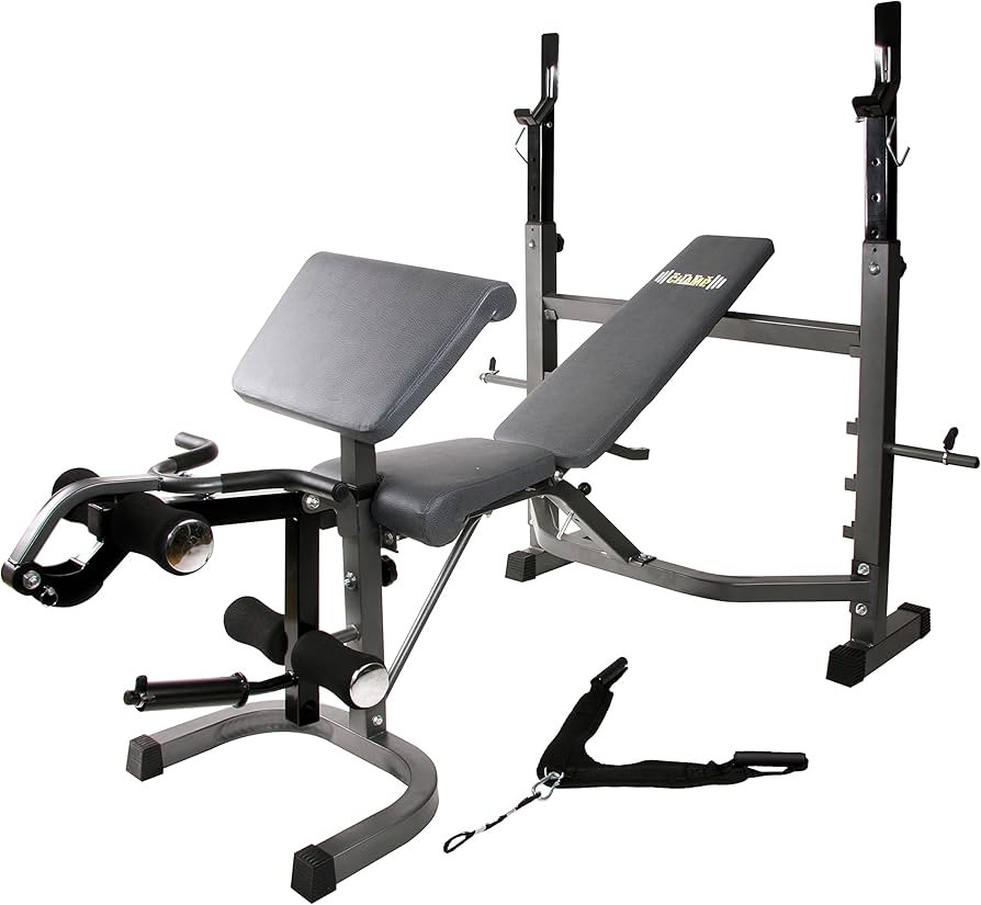 Body Champ Olympic Weight Bench, Workout Equipment for Home Workouts, Bench Press with Preacher C... | Amazon (US)