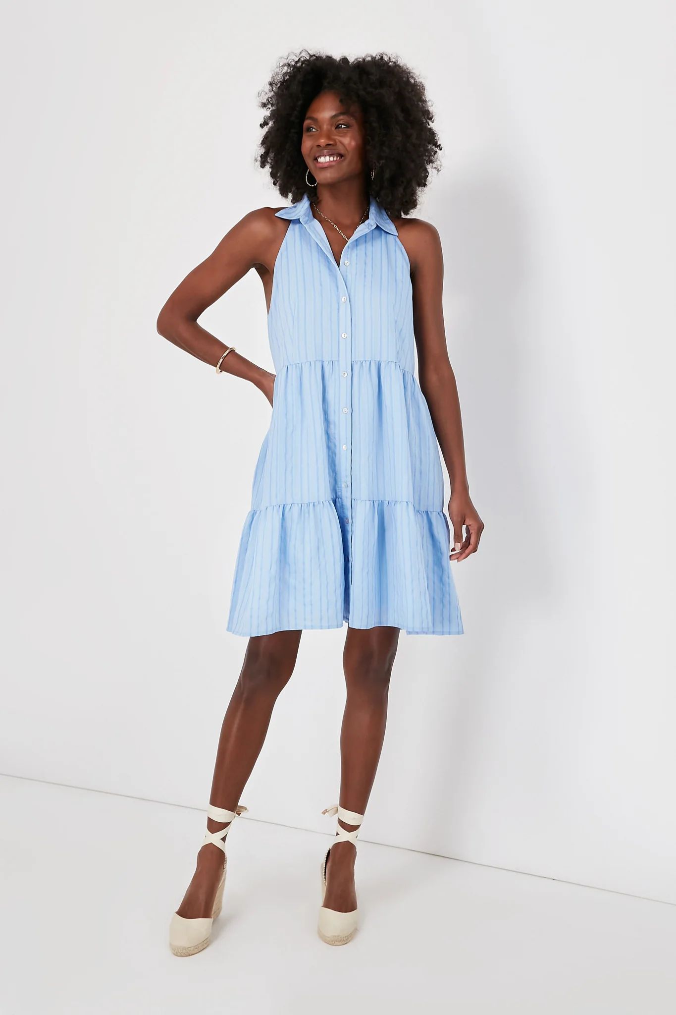 Blue Seersucker Sailor Dress | Tuckernuck (US)