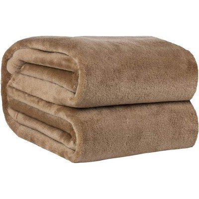 Shopbedding Beige Throw Blanket Fleece Lightweight Throw Blanket for Couch or Sofa - Solid Flannel Blanket for Travel –Taupe, 50" x 60" Soft Blanket | Target