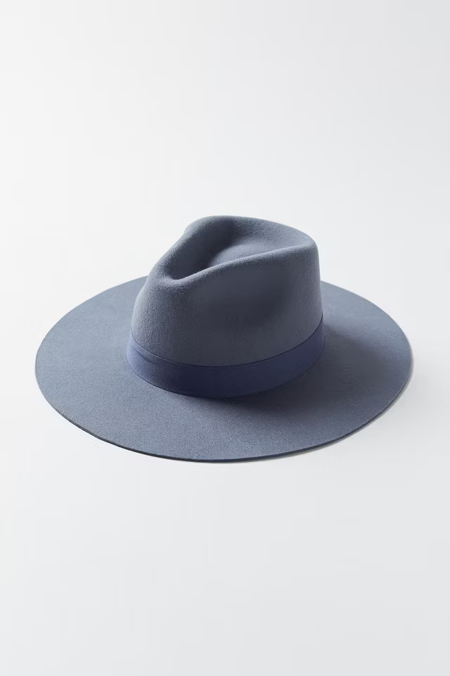UO Flat Brim Felt Fedora | Urban Outfitters (US and RoW)