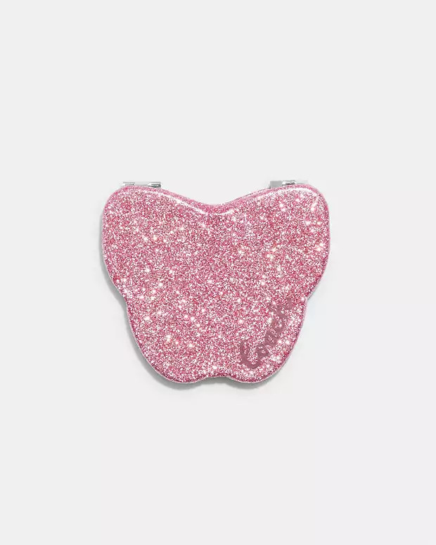 Glitter Butterfly Compact Mirror | Coach Outlet US