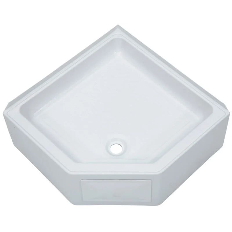 Better Bath RV Corner Shower Pan with Center Drain, 27" x 27", White | Camping World