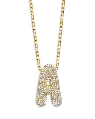 Pavé Bubble Initial Pendant Necklace, 18"-21" | Bloomingdale's (US)