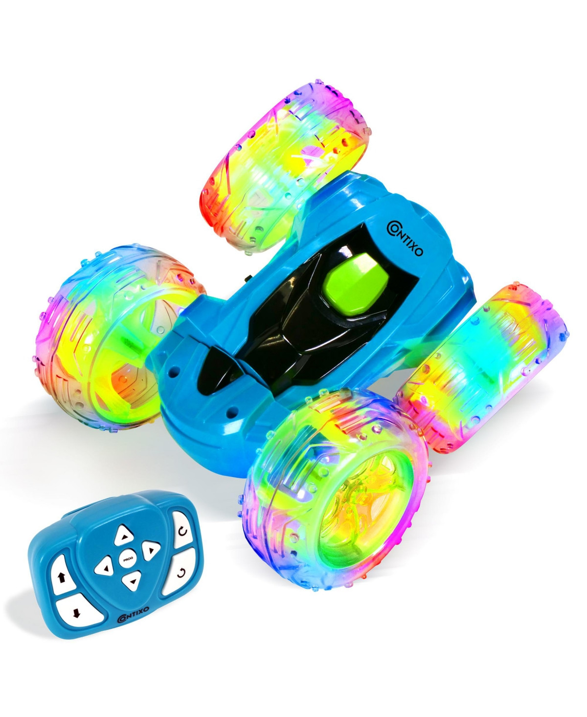 Contixo Remote Control Car SC3 -Stunt Car Toy, 4WD Double Sided 360° Rotating Rc -Blue - Blue | Macy's